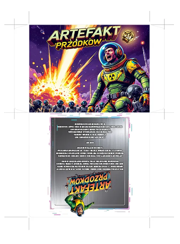 Cover of ASF's Atari 8-bit game &quot;Artefact of the Ancestors,&quot; showing Lt. Max Graham on a lunar mission