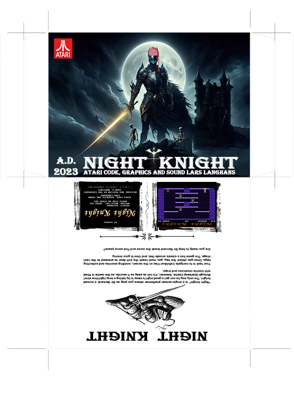 Night Knight game cover showing Sir Bernard navigating a spooky castle filled with traps and enemies.