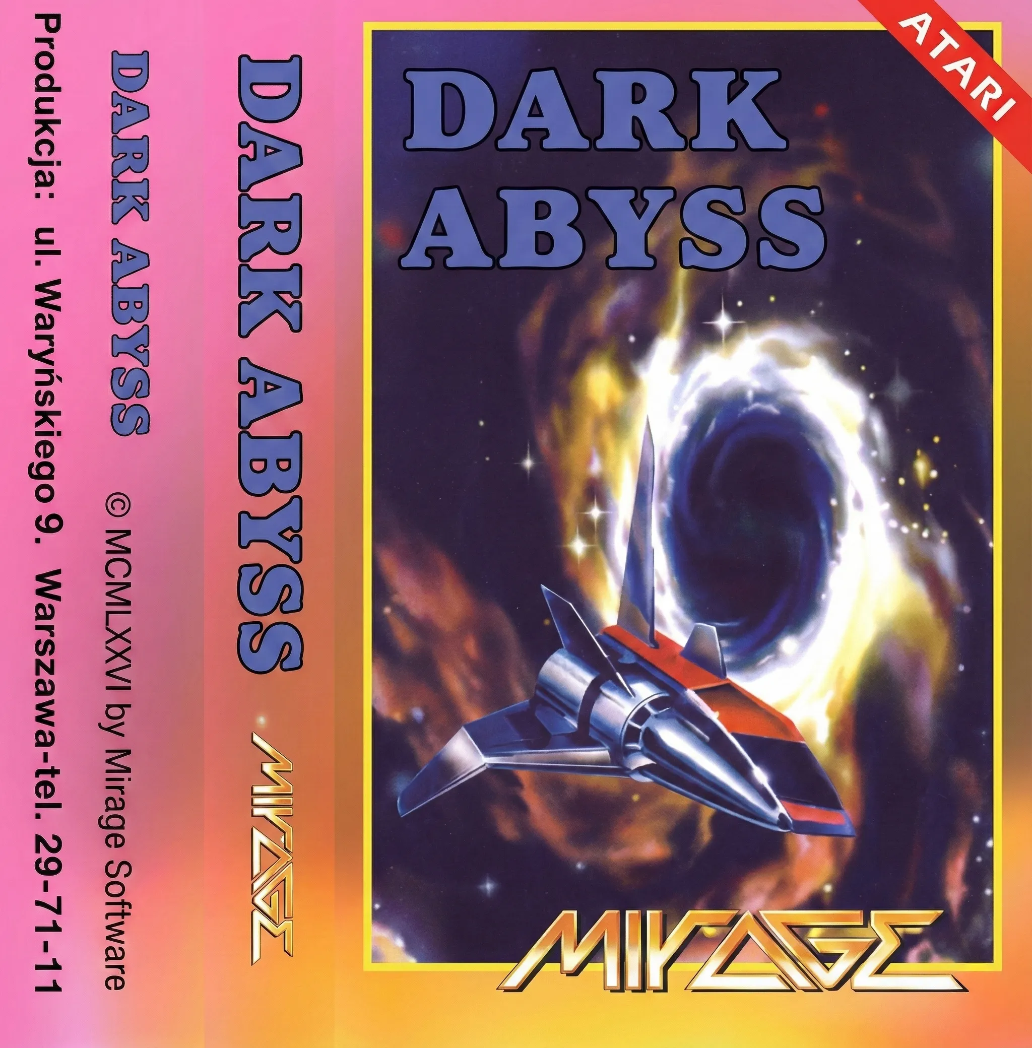 Oryginalna okładka Dark Abyss - Atari XL/XE