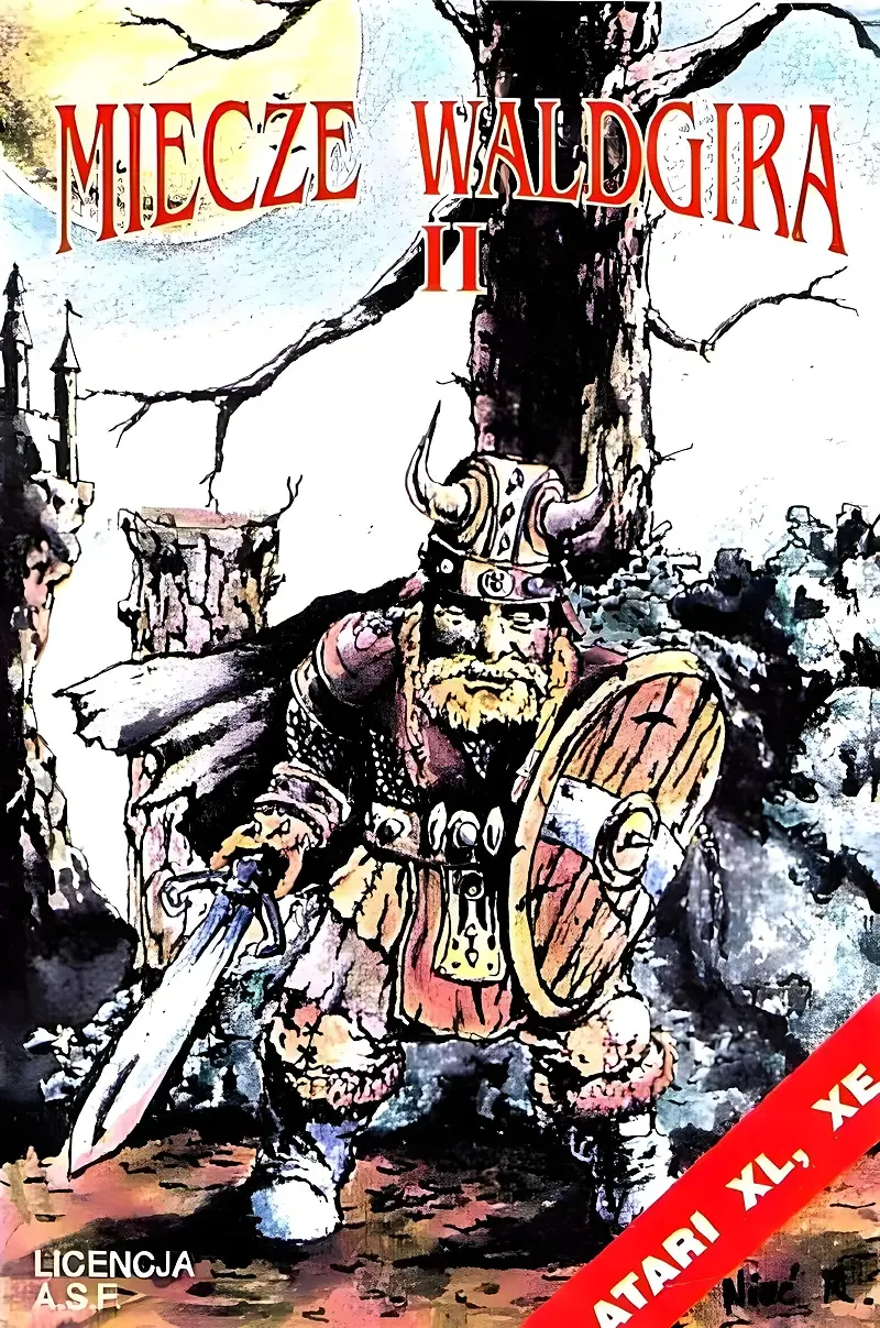 Oryginalna okładka Miecze Valdgira II – Atari XL/XE