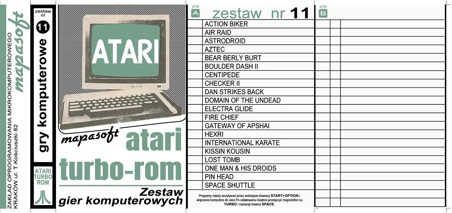 Okładka kasety - MapaSoft Turbo ROM zestaw 11
