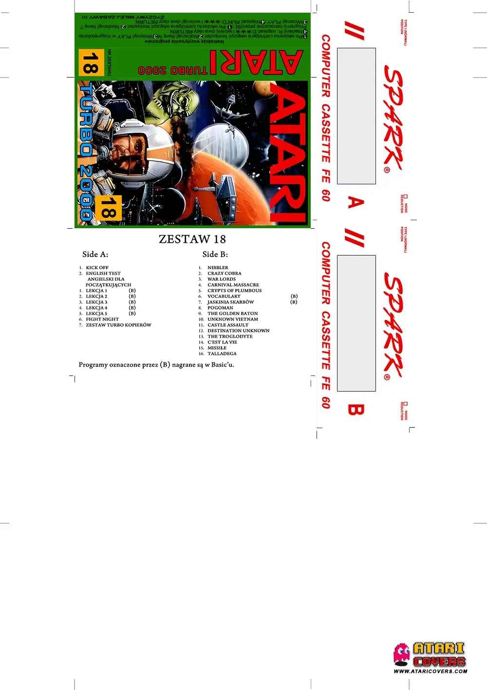 Okładka kasety - Spark zestaw 18