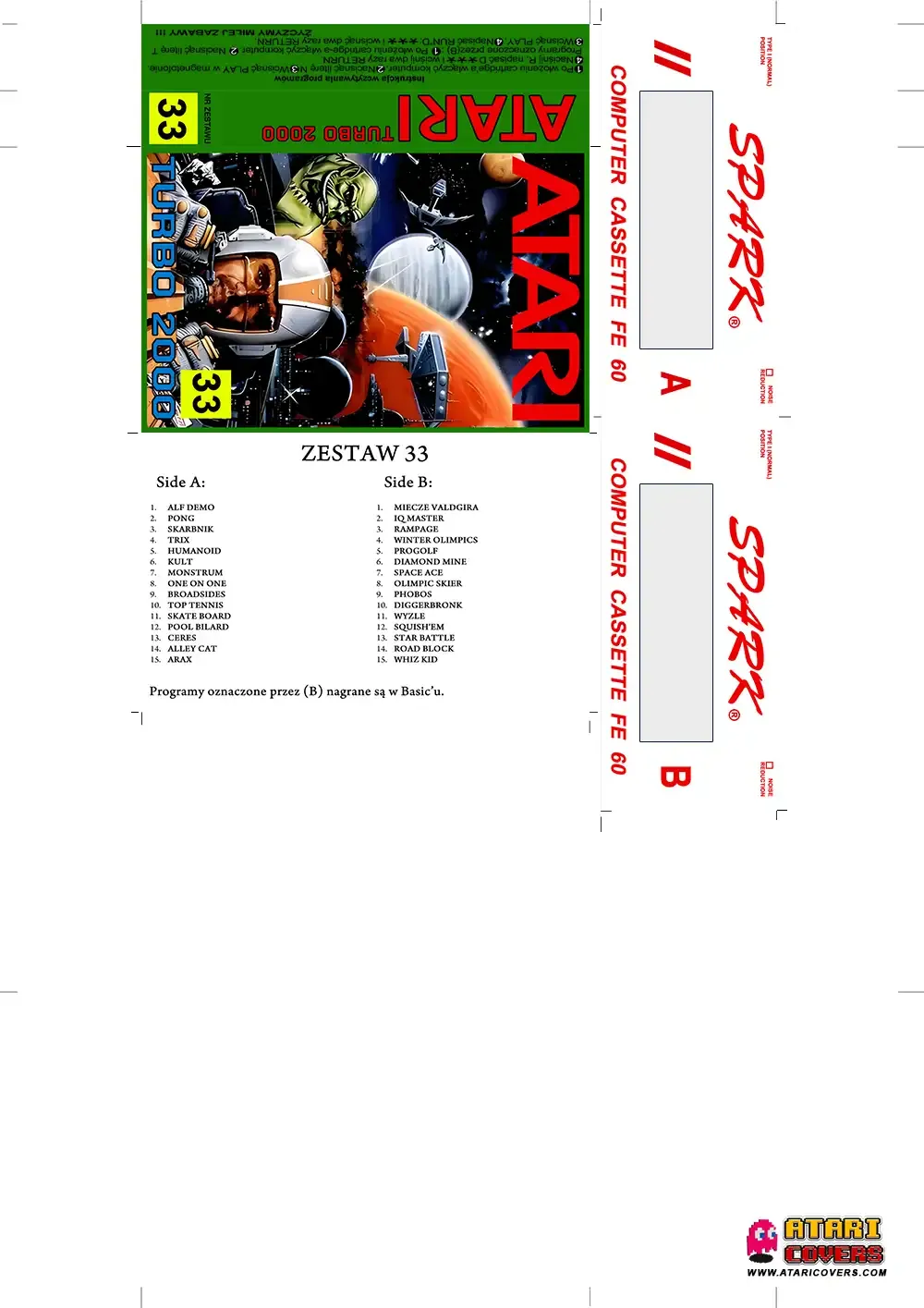 Okładka kasety - Spark zestaw 33