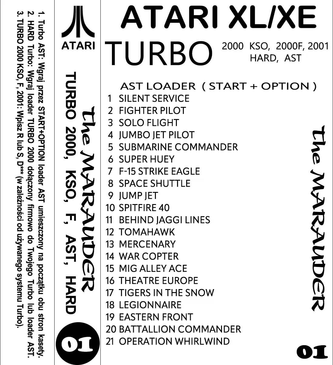 Okładka kasety - The Marauder zestaw 1