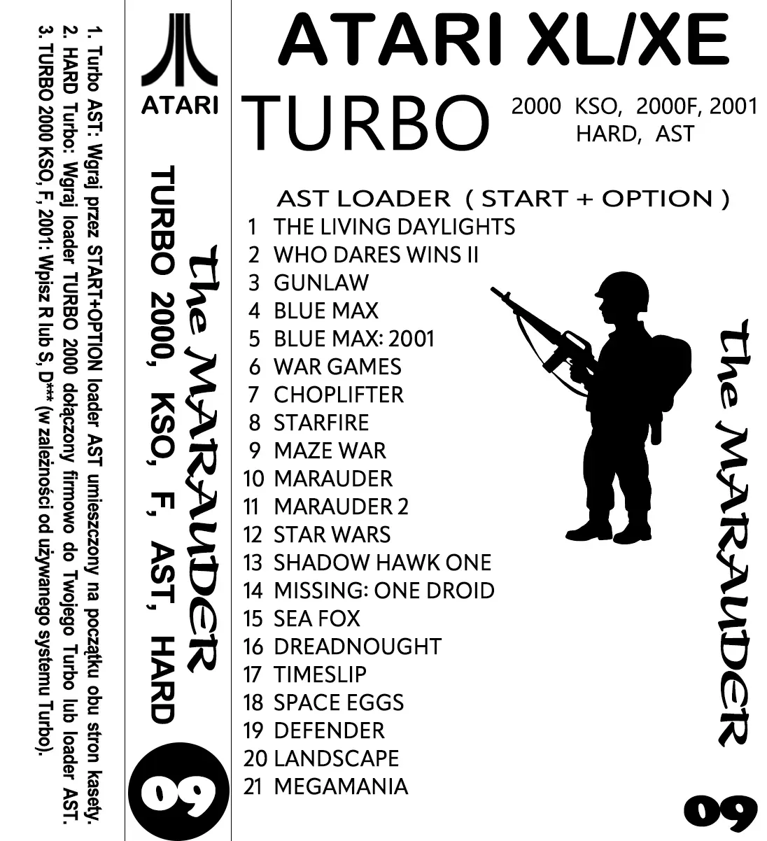 Okładka kasety - The Marauder zestaw 9