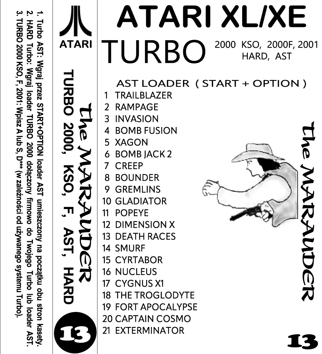 Okładka kasety - The Marauder zestaw 13