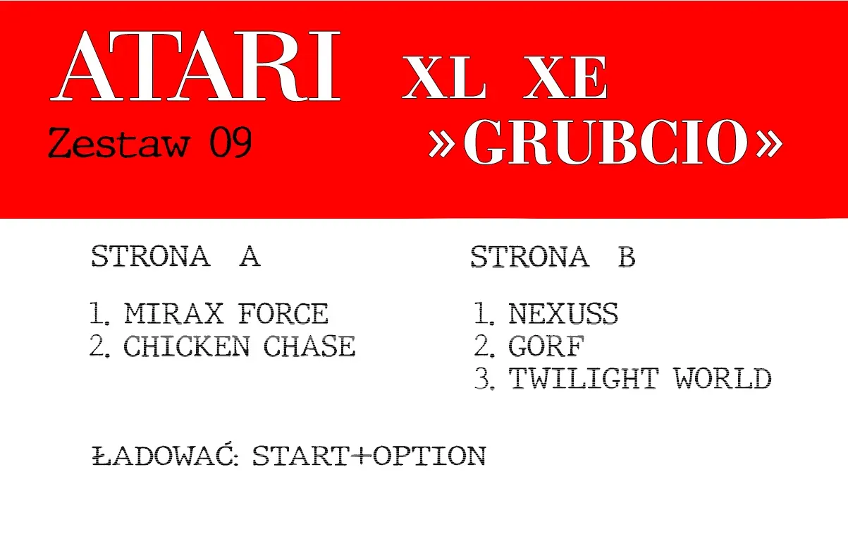 Okładka kasety - Grubcio zestaw 9