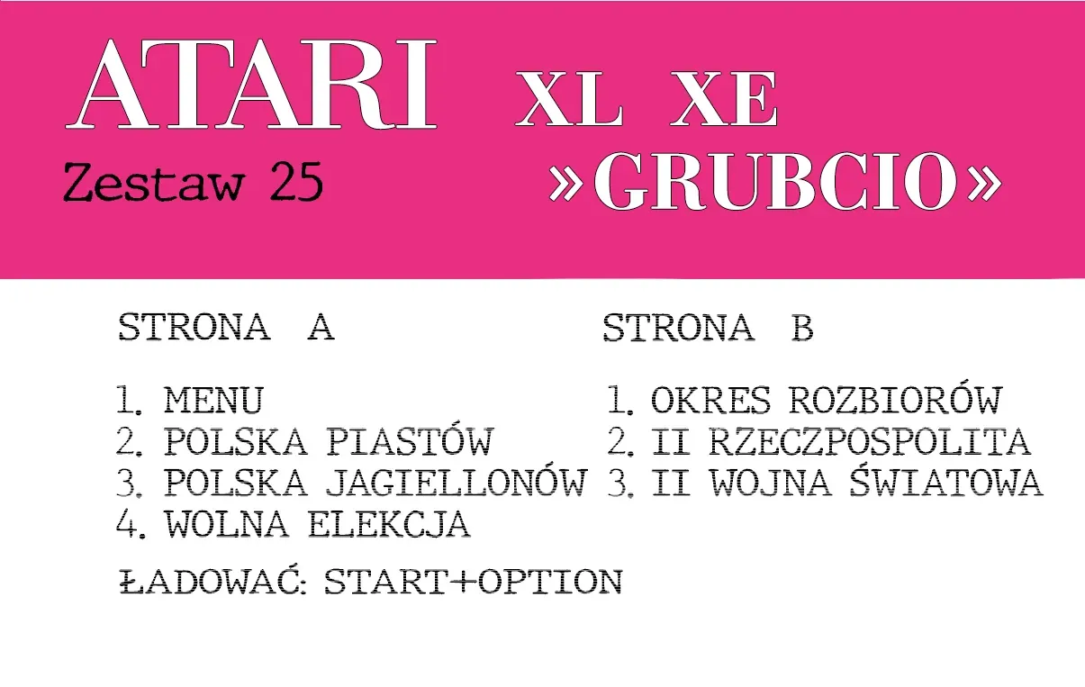 Okładka kasety - Grubcio zestaw 25