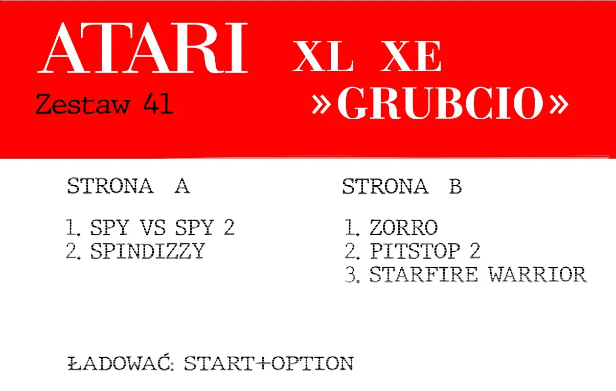Okładka kasety - Grubcio zestaw 41