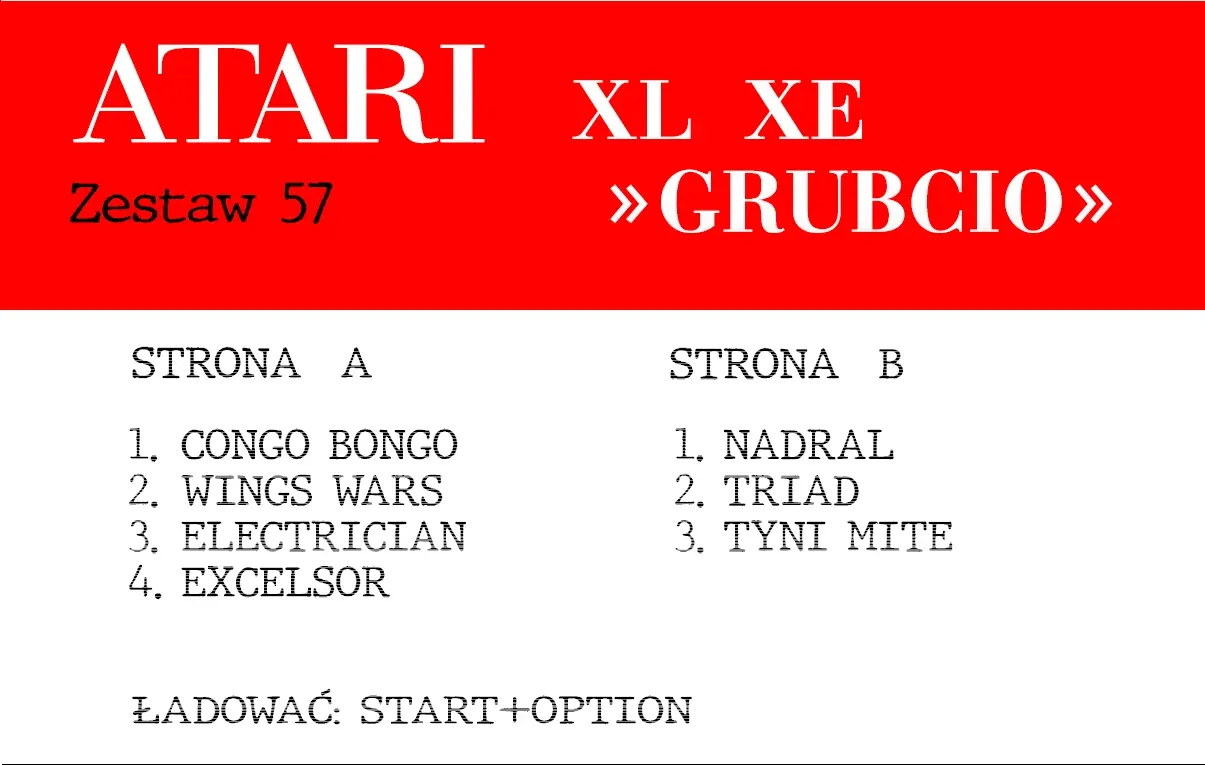 Okładka kasety - Grubcio zestaw 57