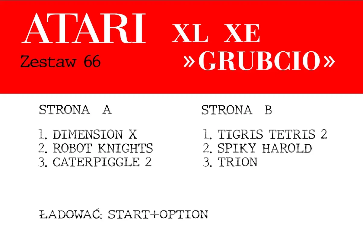 Okładka kasety - Grubcio zestaw 66