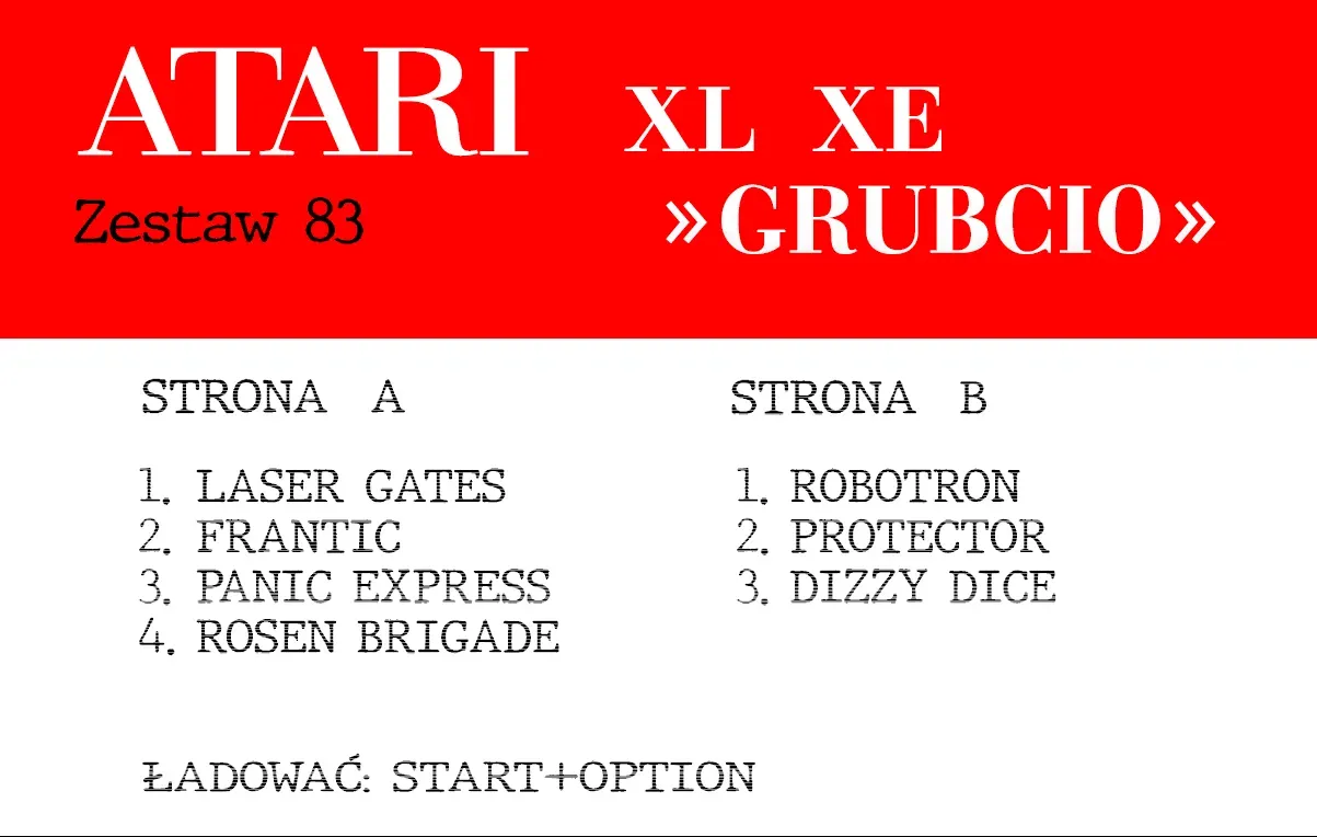 Okładka kasety - Grubcio zestaw 83