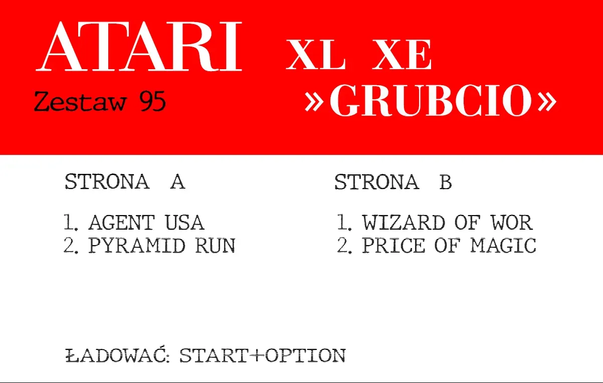Okładka kasety - Grubcio zestaw 95