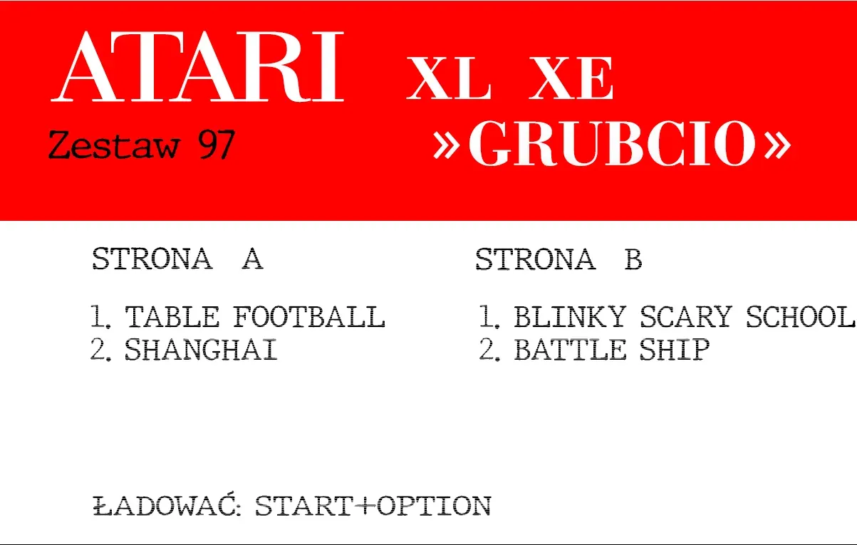 Okładka kasety - Grubcio zestaw 97