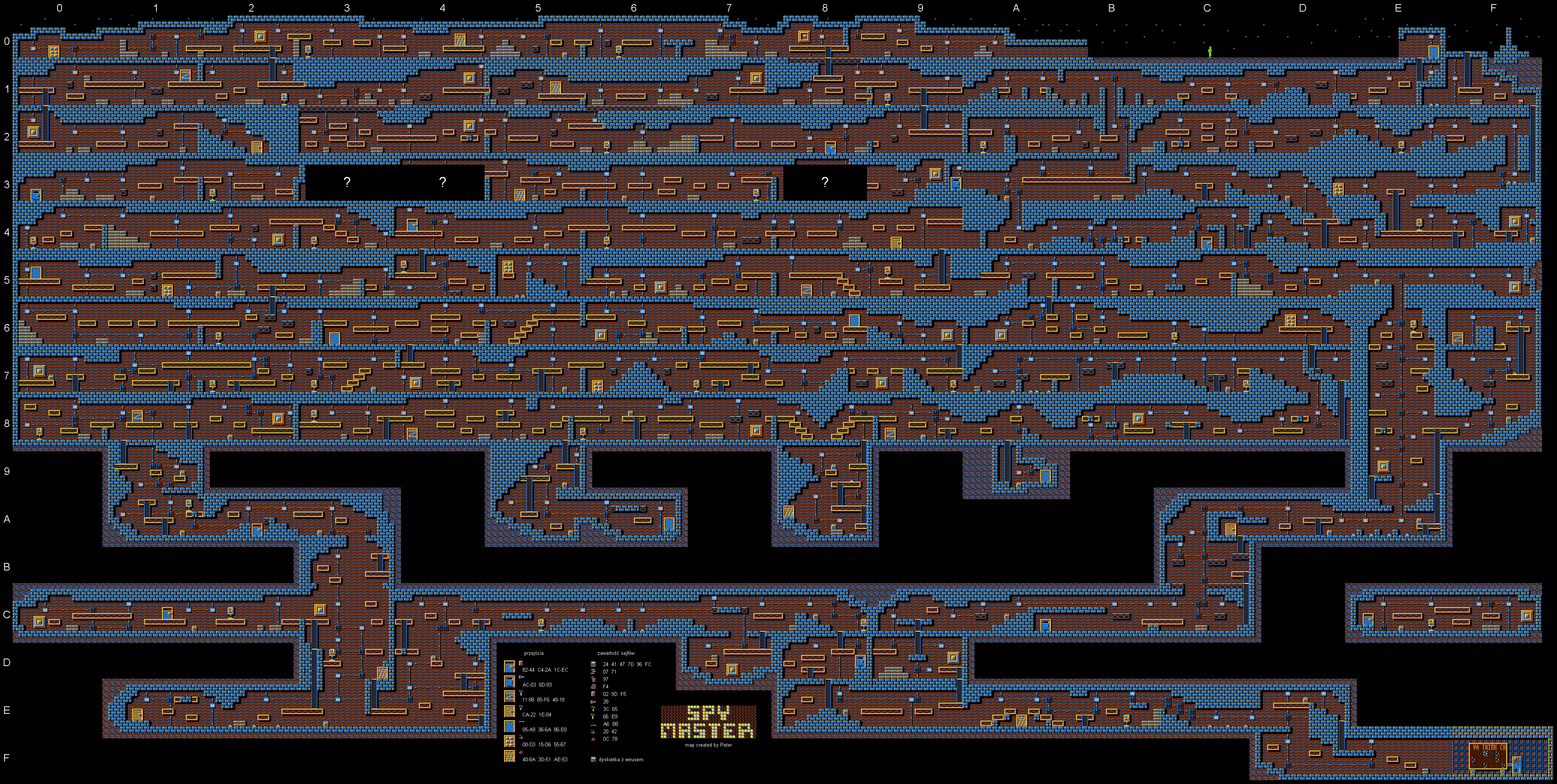 Mapa Spy Master - Atari XL/XE