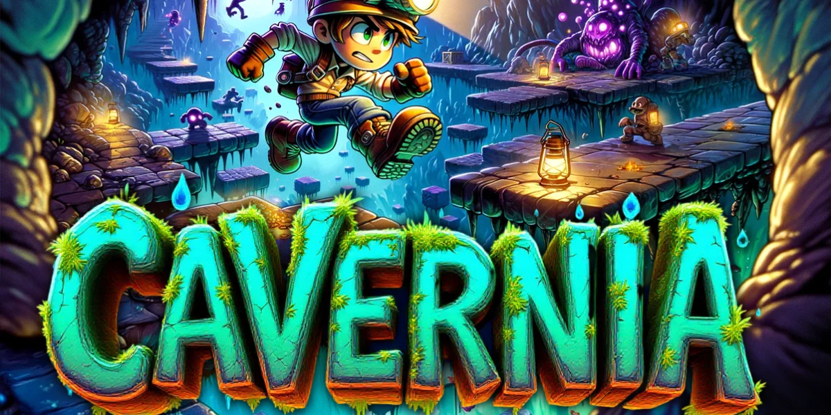 Gotowa okładka kasety gry Cavernia